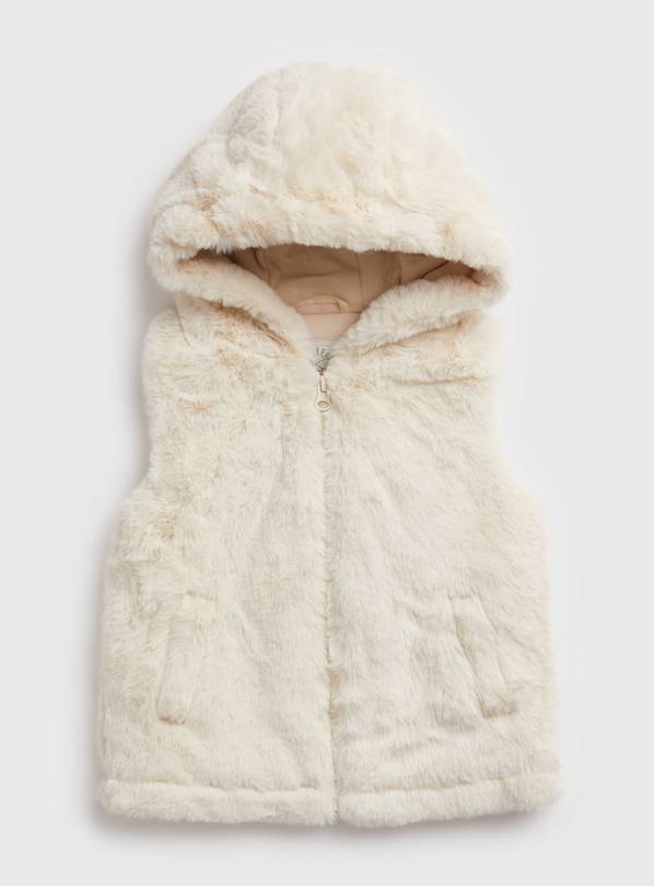 Faux fur 2024 vest cream